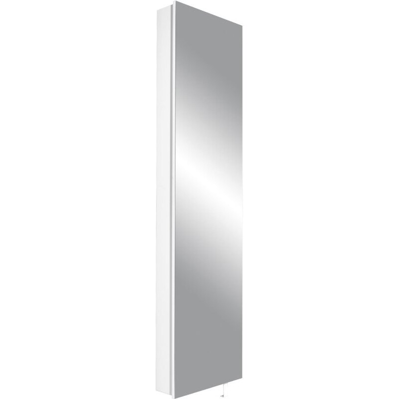 Bílá otočná skříň se zrcadlem GEMA 7403 195 x 50 cm