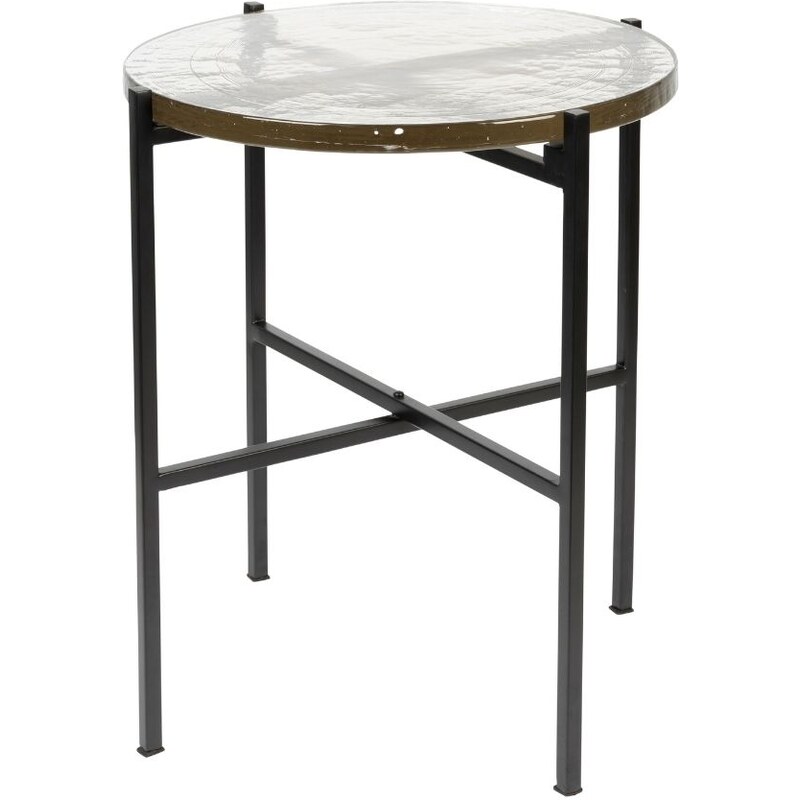 Černý kovový odkládací stolek DUTCHBONE VIDRIO 40 cm