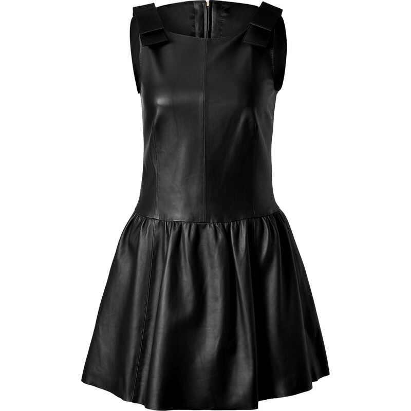 RED Valentino Leather Dress with Bow Detailing