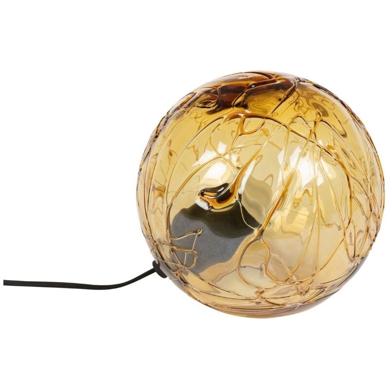 Jantarová skleněná stolní lampa DUTCHBONE LUNE 25 cm