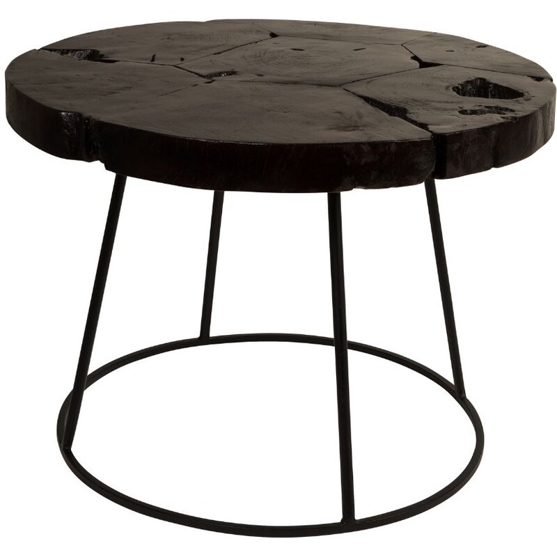 Černý teakový konferenční stolek DUTCHBONE Kraton 60 cm