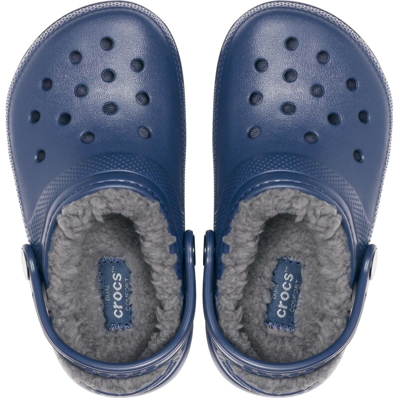 Dětské boty Crocs CLASSIC LINED tmavě modrá/šedá