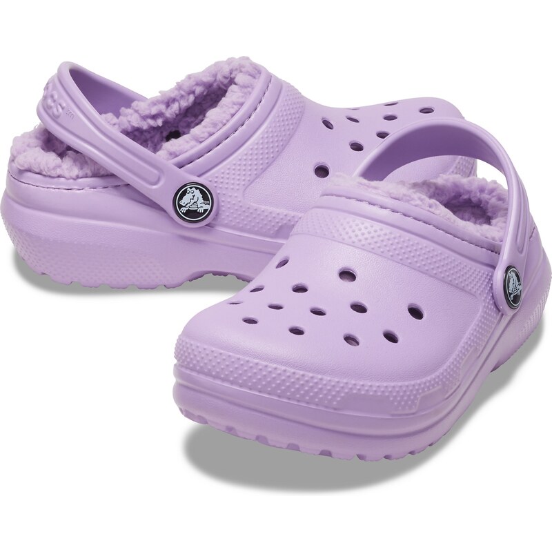 Dětské boty Crocs CLASSIC LINED fialová