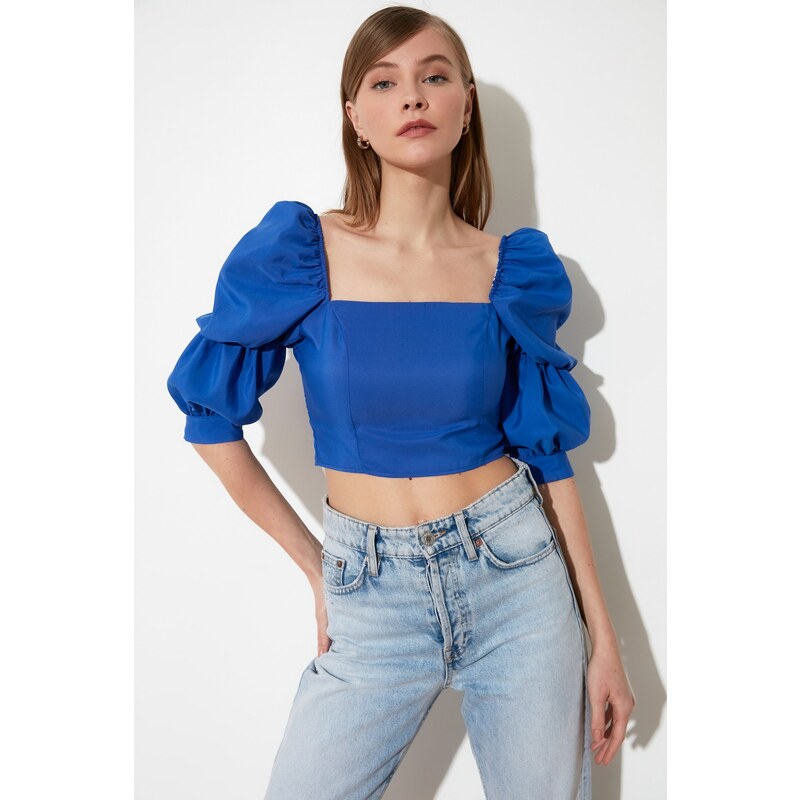 Dámský crop top Trendyol Ruffle detailed