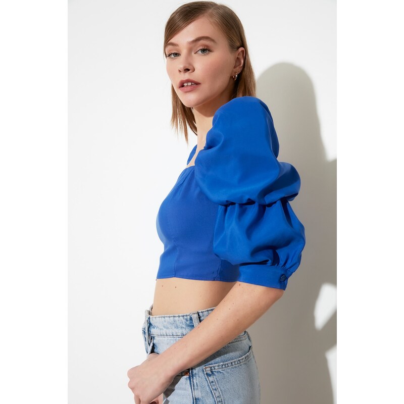 Dámský crop top Trendyol Ruffle detailed