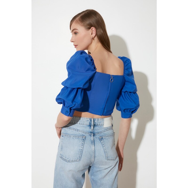 Dámský crop top Trendyol Ruffle detailed