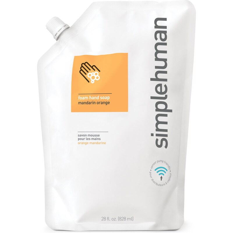 Hydratační pěnové mýdlo Simplehuman – 828 ml, náhradní náplň s vůní mandarinky