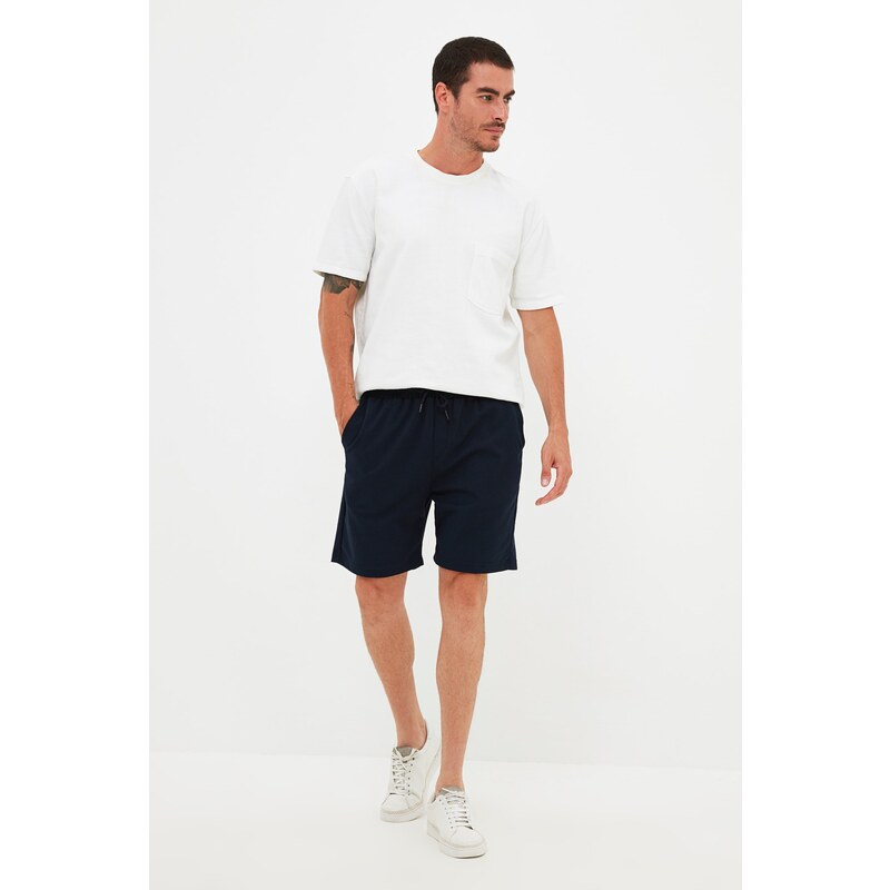 Trendyol Navy Blue-Stone Basic Regular/Normal Cut 2-Pack Shorts