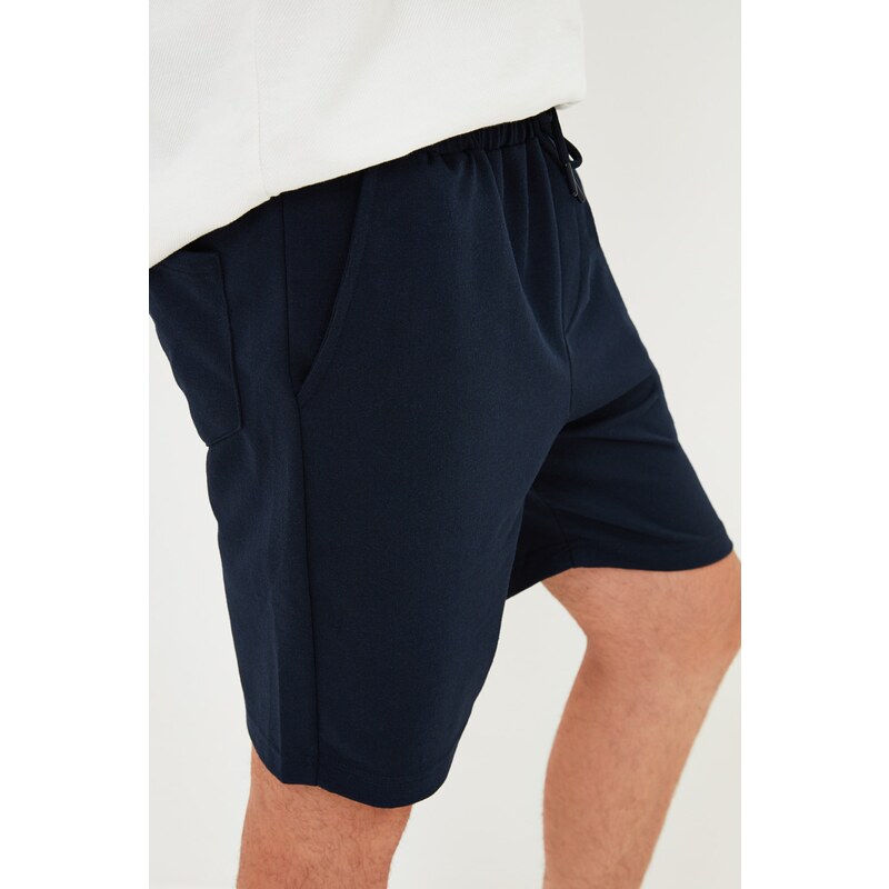 Trendyol Navy Blue-Stone Basic Regular/Normal Cut 2-Pack Shorts