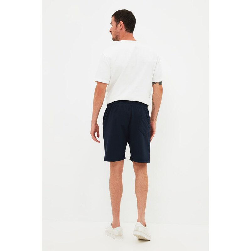 Trendyol Navy Blue-Stone Basic Regular/Normal Cut 2-Pack Shorts