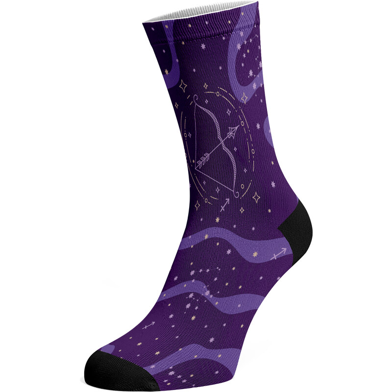 Walkee barevné ponožky - Znamení zvěrokruhu Střelec Barva: Fialová, Velikost: 37-41