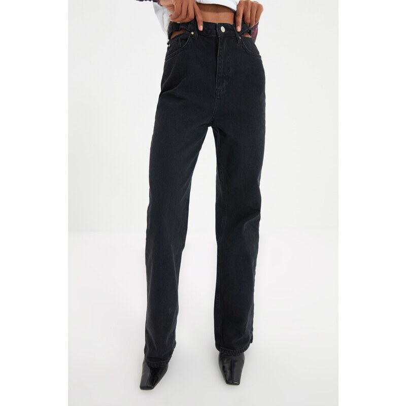 Trendyol Jeans - Black - High Waist