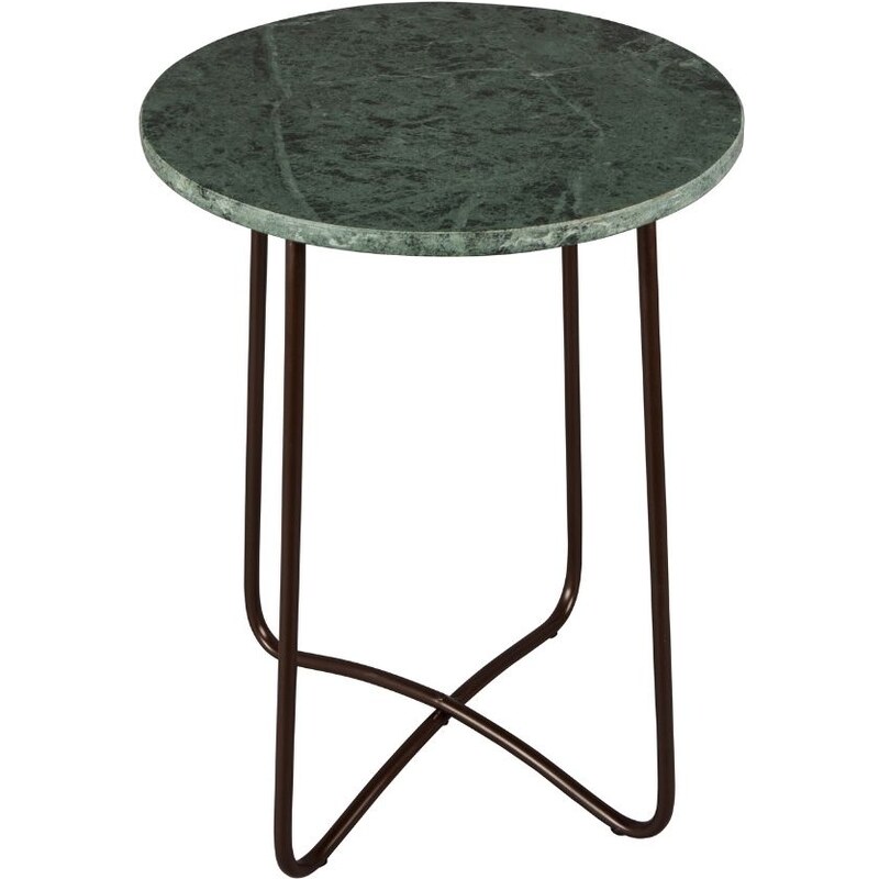 Zelený mramorový odkládací stolek DUTCHBONE Emerald 41 cm