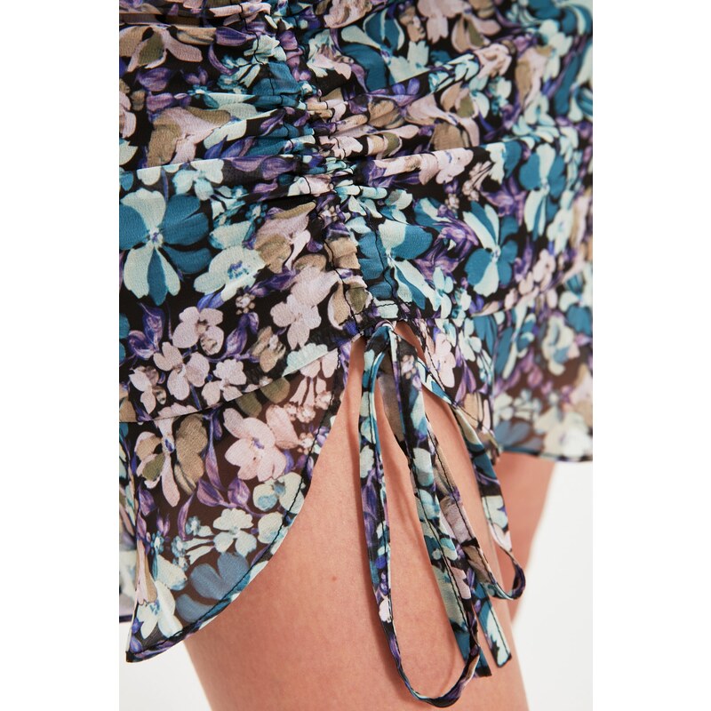 Trendyol Vícebarevná sukně Detailní tkané šaty