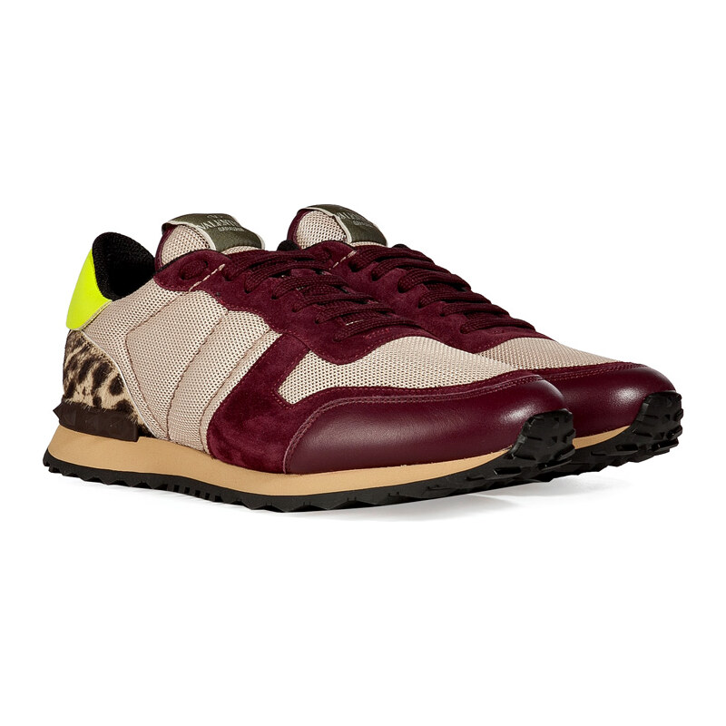 Valentino Leather/Haircalf Sneakers