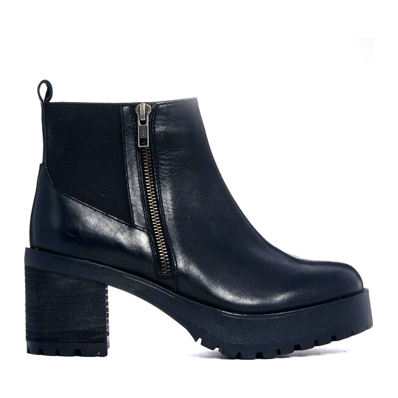 ASOS RADAR Leather Chelsea Ankle Boot - Black