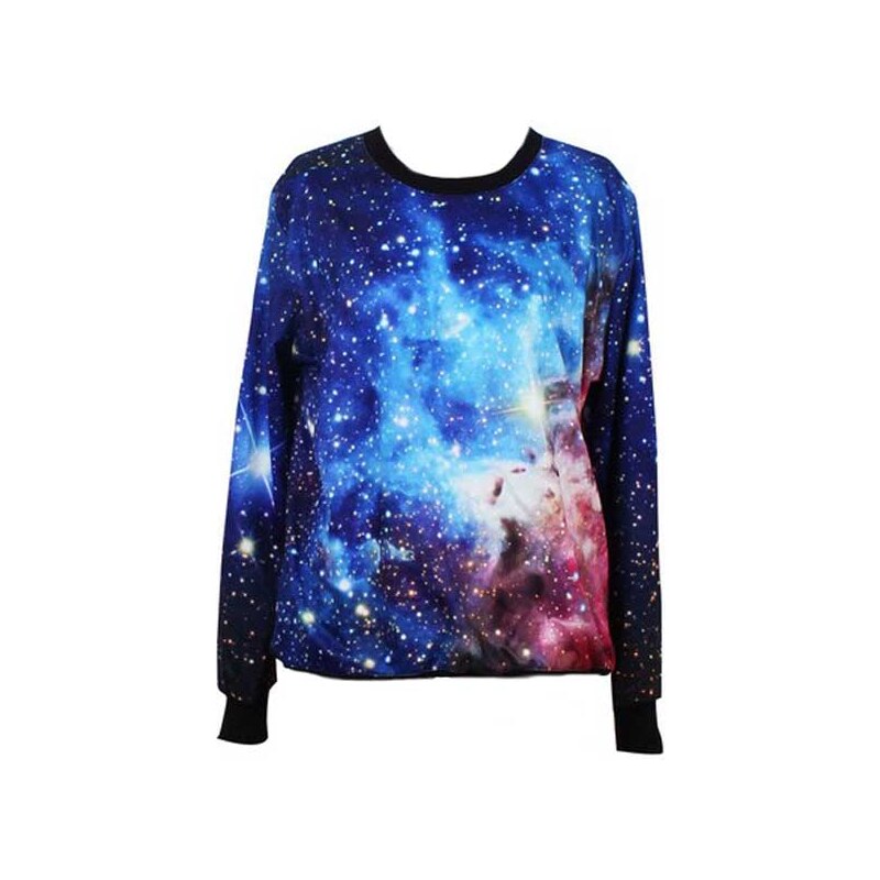 ROMWE Galsxy Print Loose Style Pullover