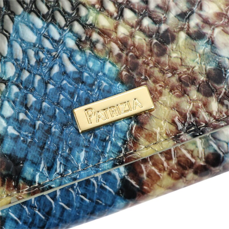 Dámská kožená peněženka PATRIZIA VL-106 RFID modrá / bílá