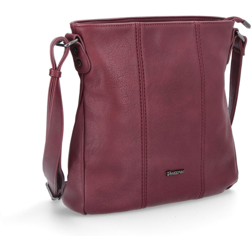 Kabelka ze syntetické kůže crossbody Tangerin vínová 8004 BO