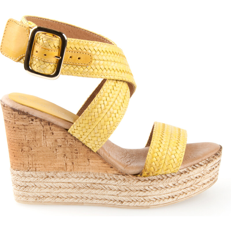 Vaquetillas, dámské sandály Rita yellow