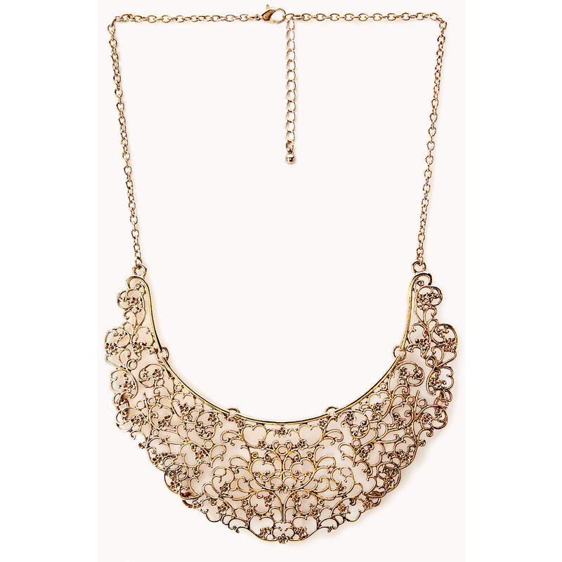 Forever 21 Antiqued Cutout Filigree Necklace