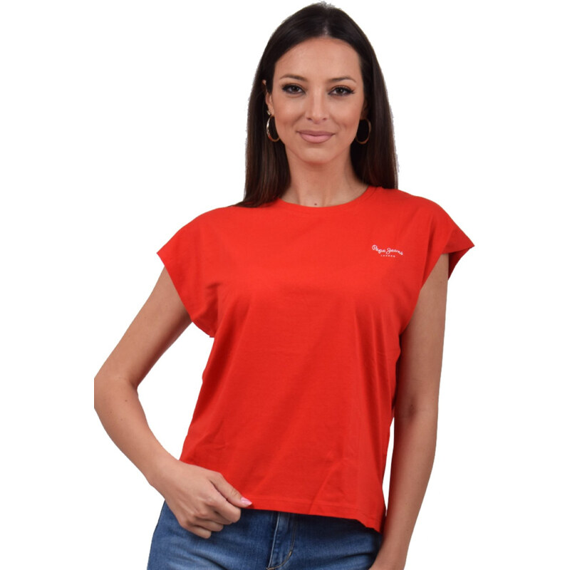 Pepe Jeans dámské červené tričko