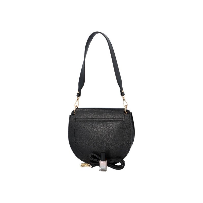 Dámská kožená kabelka přes rameno černá - ItalY Amanda černá