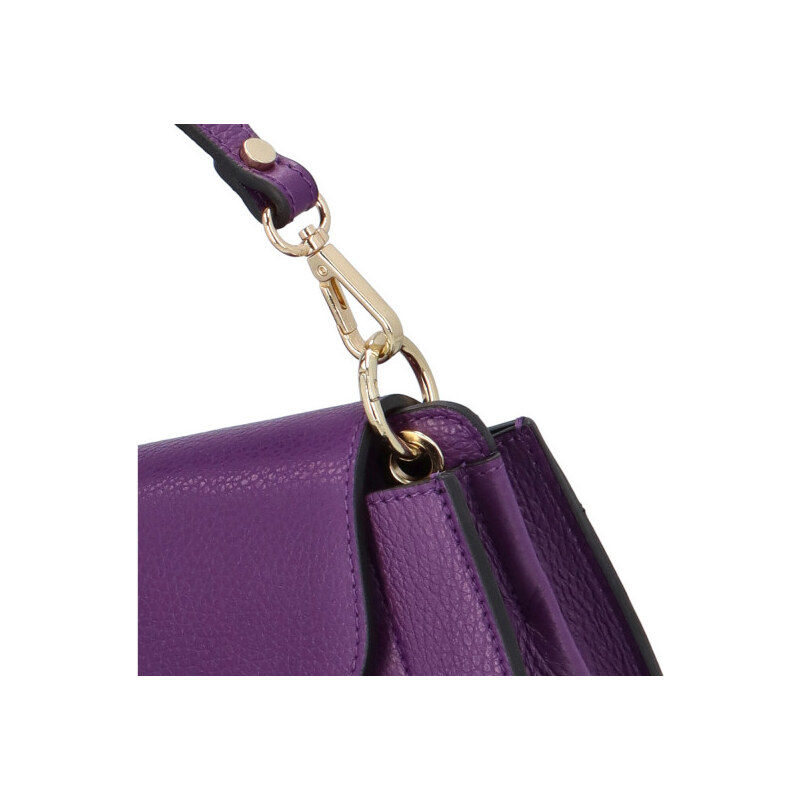 Dámská kožená kabelka přes rameno fialová - ItalY Amanda fialová