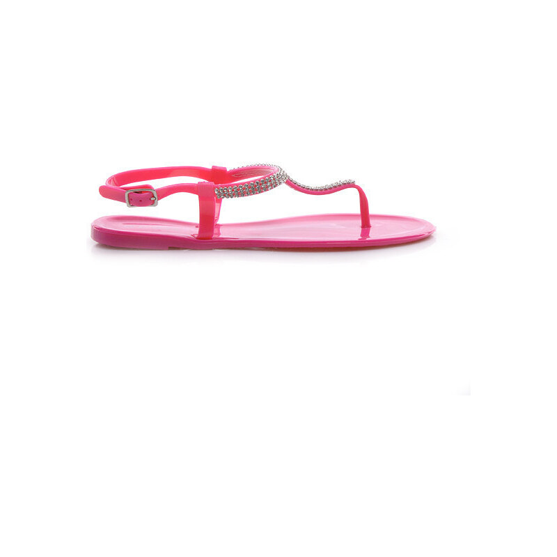 FGM PARIS Krásně zdobené růžové sandály, OK-07F