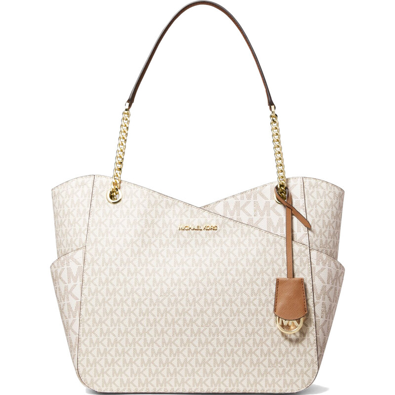 Michael Kors Jet Set Large Logo Shoulder Bag Vanilla