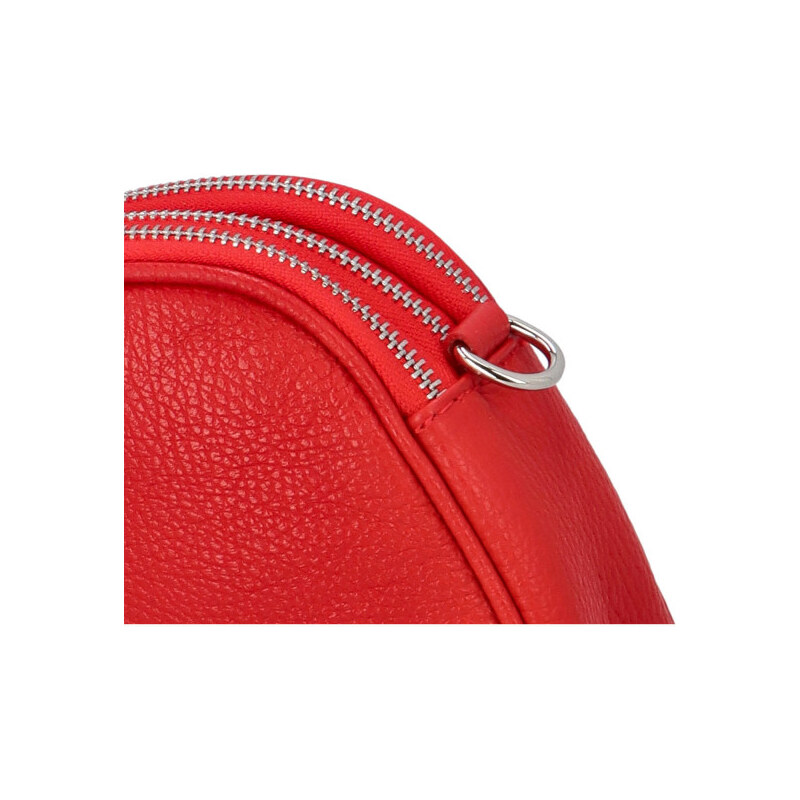 Delami Vera Pelle Krásná kožená crossbody kabelka Vernazza, červená