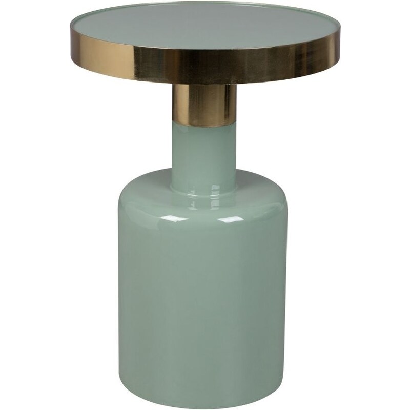 Zelený kovový odkládací stolek ZUIVER GLAM 36 cm