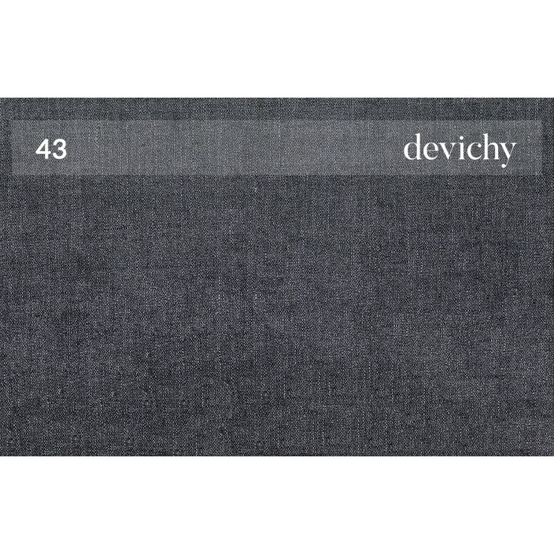Tmavě šedá látková rohová pohovka DEVICHY Chloe 288 cm, pravá