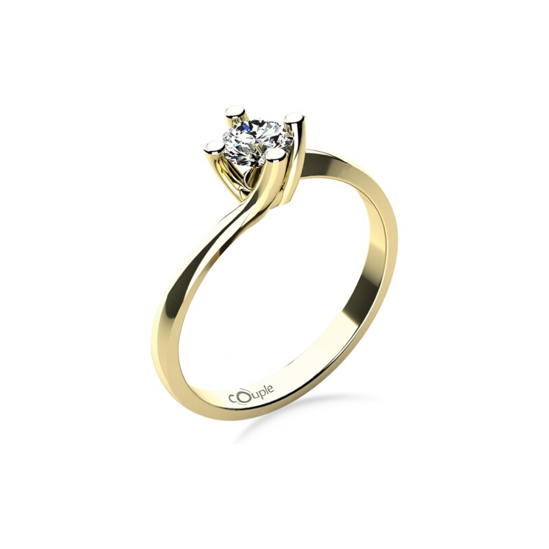 Zásnubní prsten Sivan, zlato s briliantem