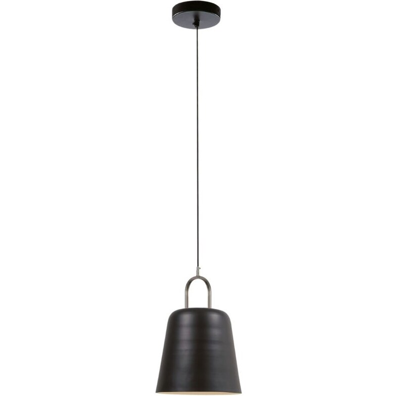 Černé kovové závěsné světlo Kave Home Daian 35,5 cm