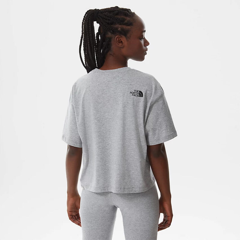 THE NORTH FACE Šedé crop třičko Fine Tee M