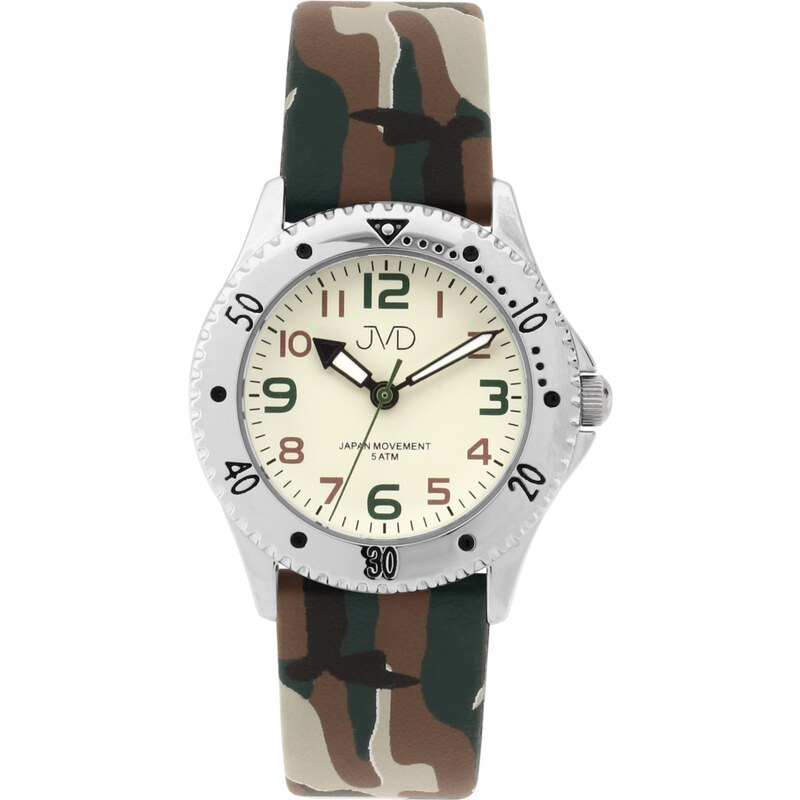 JVD Dětské chlapecké maskáčové hodinky JVD J7203.3 5ATM