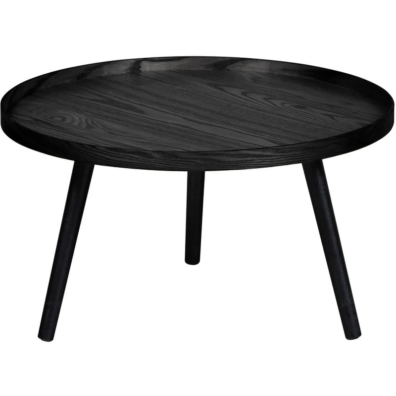 Bonami Černý konferenční stolek WOOOD Mesa, Ø 60 cm - GLAMI.cz