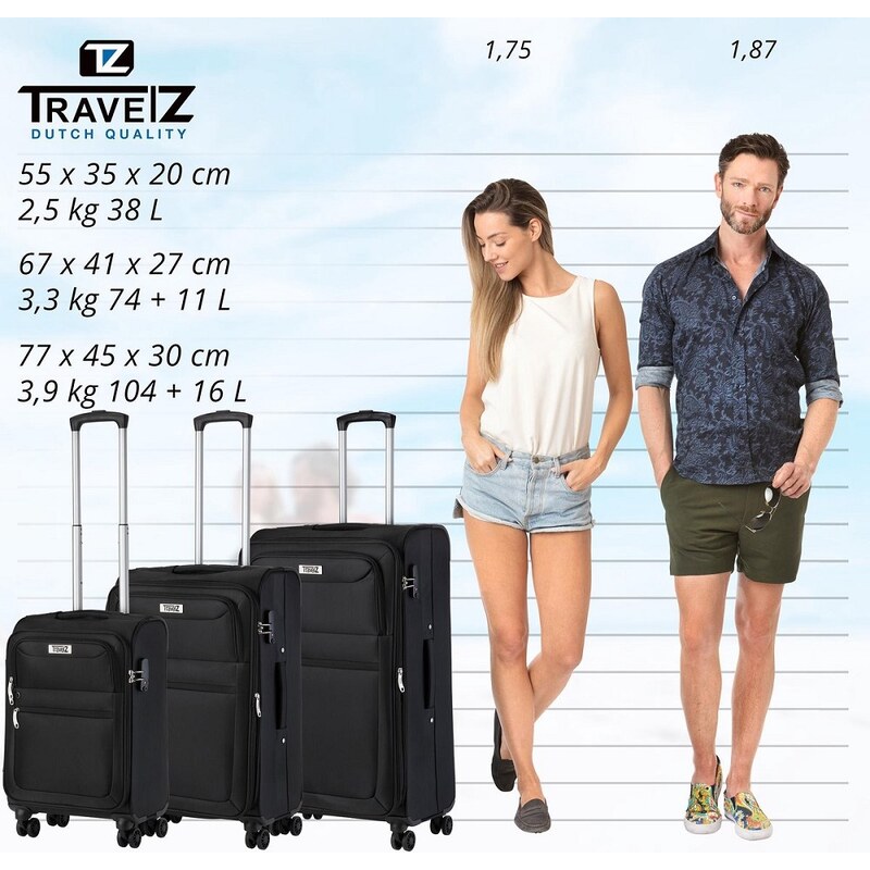 TRAVEL Z Střední kufr Softspinner Black