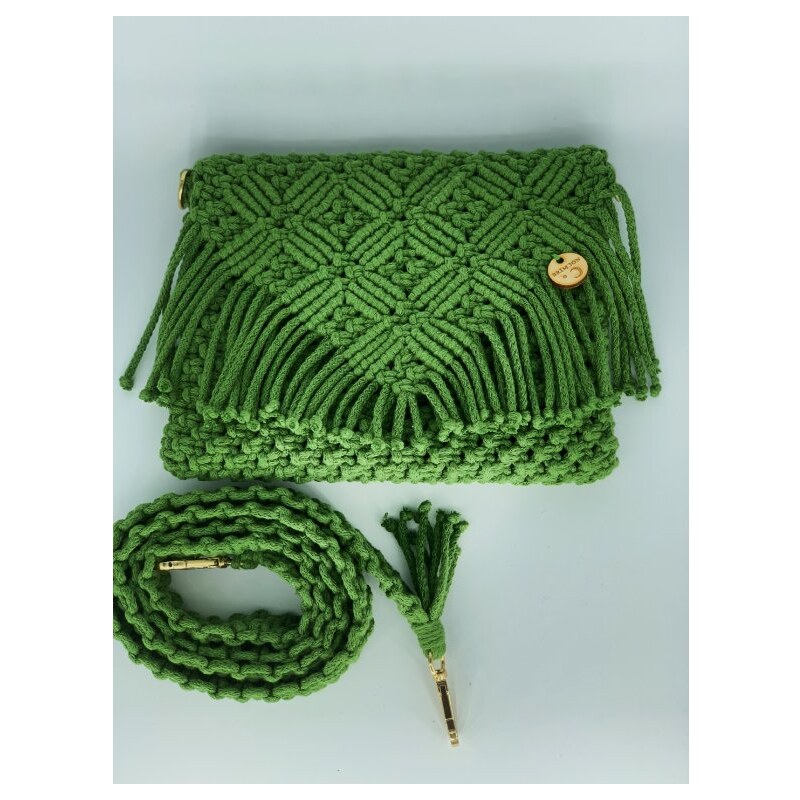 BRIMOON Kabelka crossbody macramé avokádo