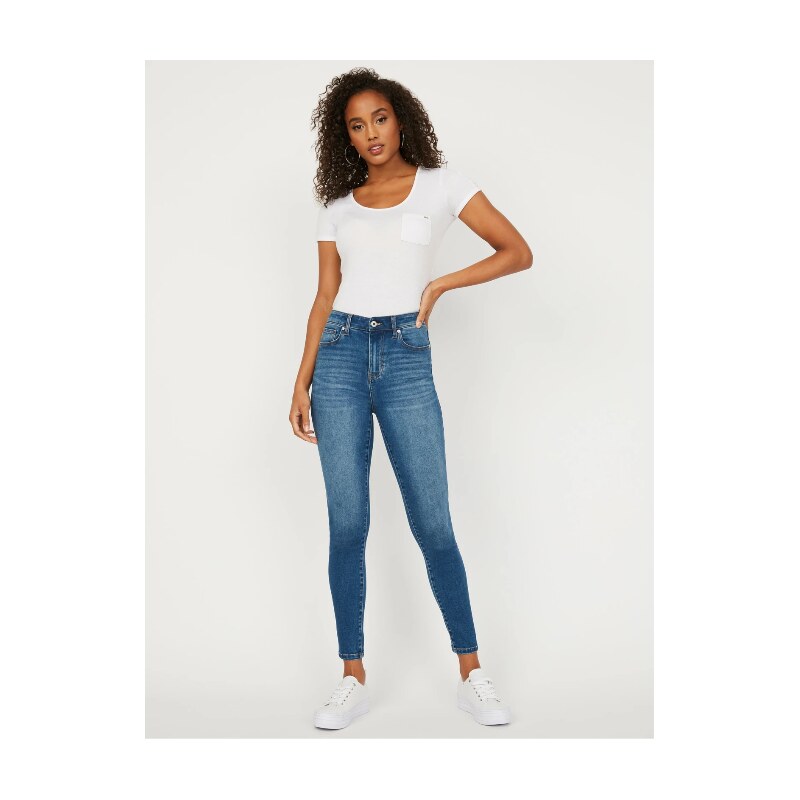GUESS dámské džíny Tamara High-Rise Skinny Jeans modré 28