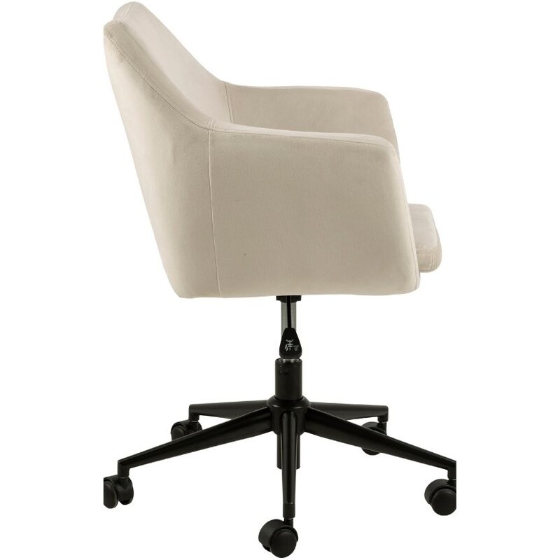 Scandi Krémově bílá sametová konferenční židle Marte
