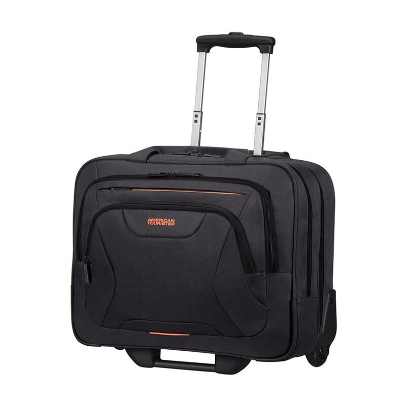 American Tourister AT WORK ROLLING TOTE 15.6 Black/Orange 112723555