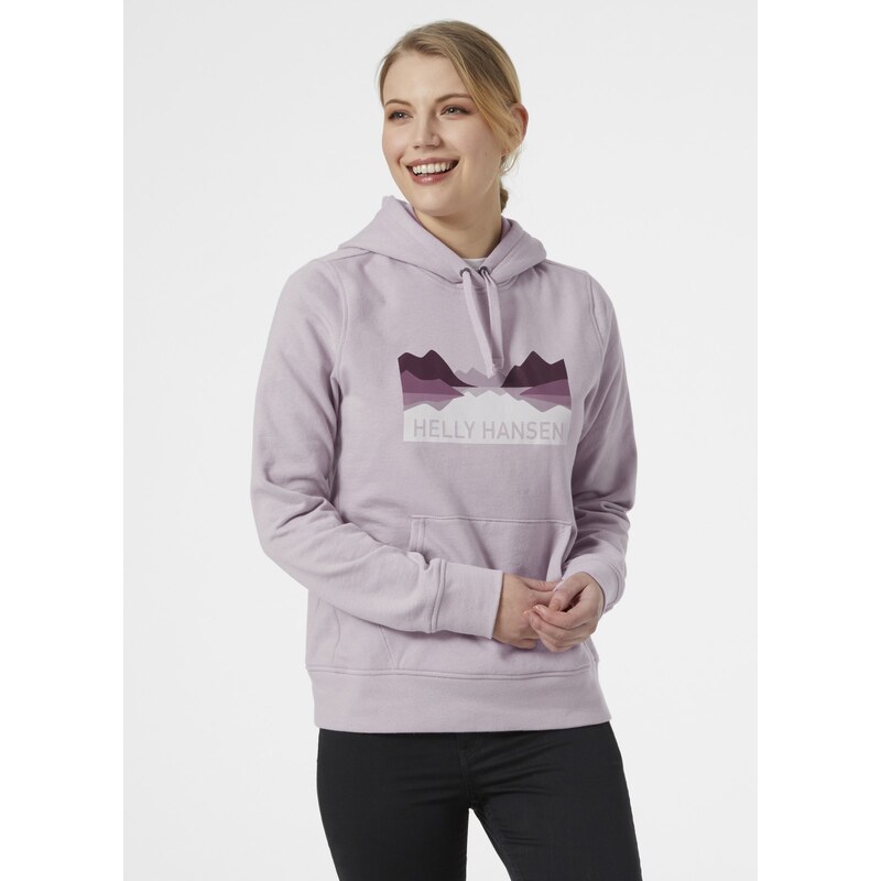 Helly Hansen W Nord Graphic Pullover Hoodie DUSTY SYRIN