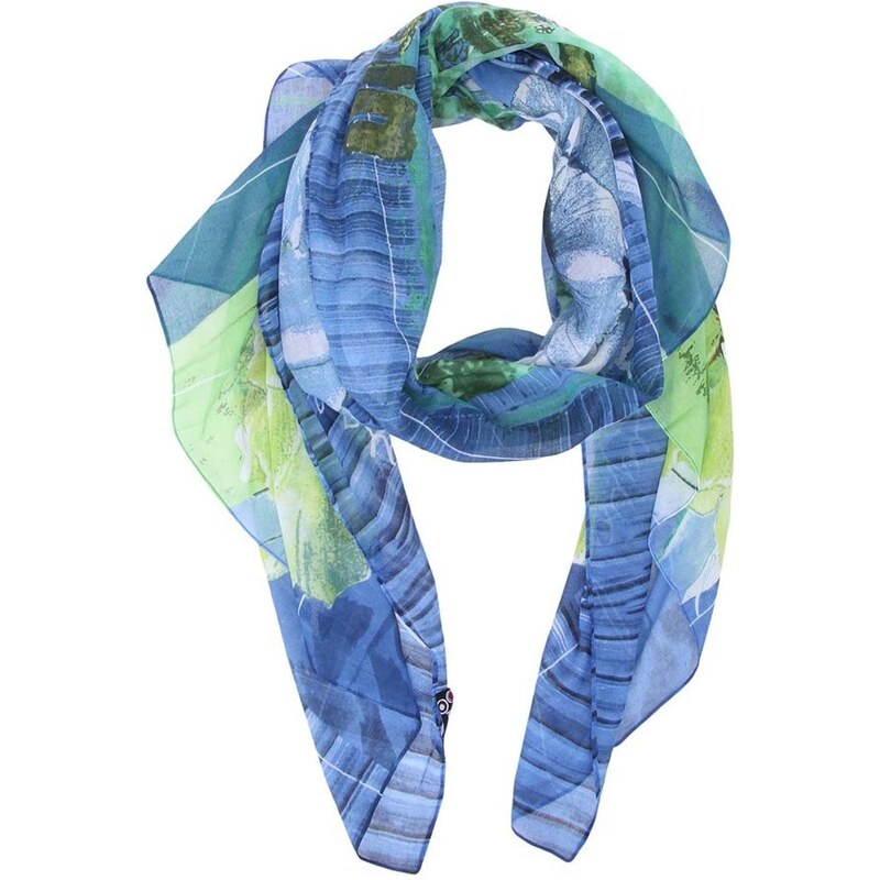 Zeleno-modrý šátek Desigual
