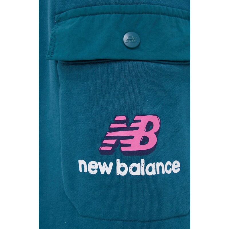 Kalhoty New Balance MP13552MTL pánské, s potiskem