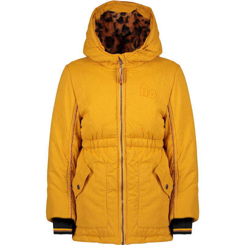 NONO Dívčí zimní bunda parka s kožíškem Kurkuma žlutá