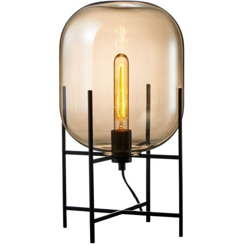 Jantarová skleněná stolní lampa Miotto Osolia
