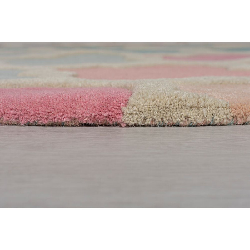 Flair Rugs koberce Ručně všívaný kusový koberec Illusion Rosella Pink/Blue - 80x150 cm