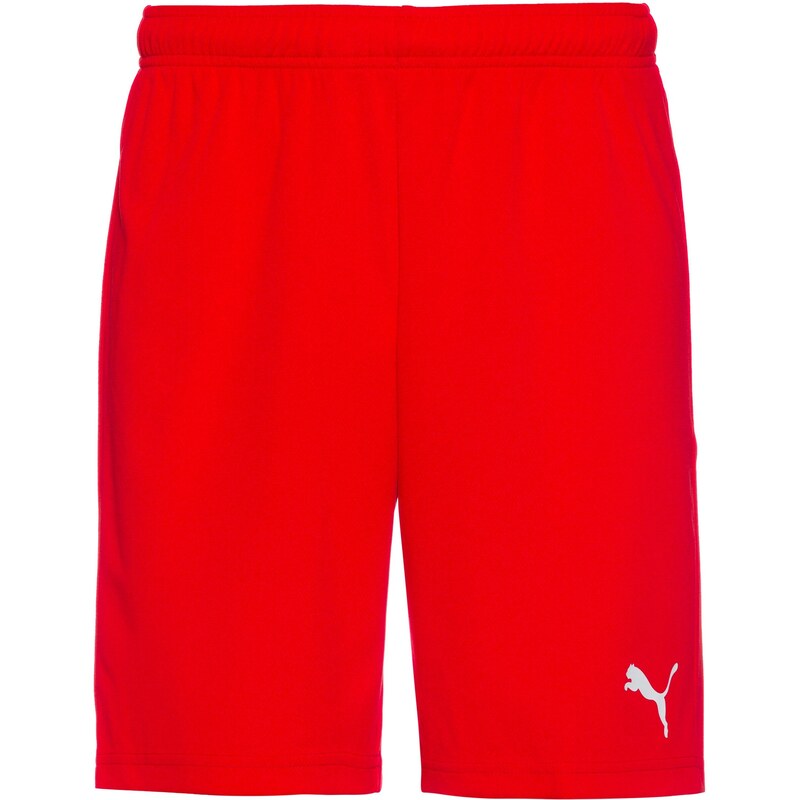 PUMA Sportovní kalhoty TeamRise červená / bílá